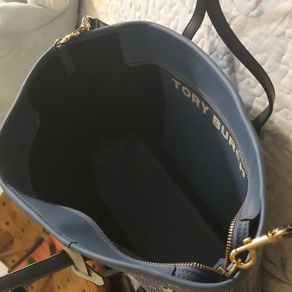 Tory burch Blue Gemini link tote Canvas - Picture 9 of 13